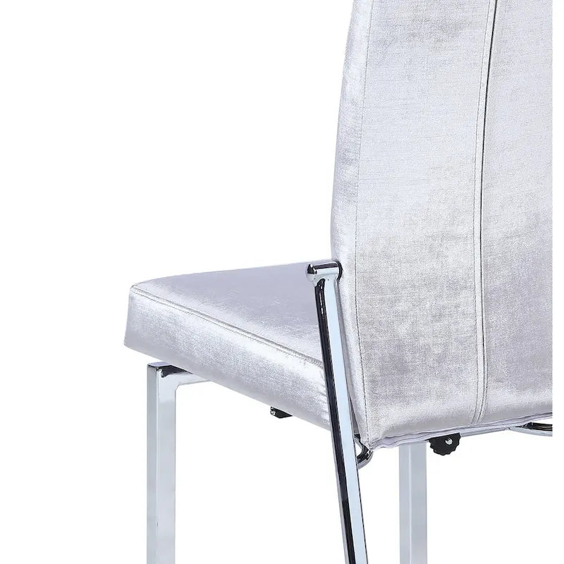 Somette Domino 5-Piece Dining Set with Gray Motion-back Chairs