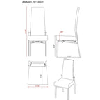 Somette Domino 5-Piece Dining Set with Gray Motion-back Chairs