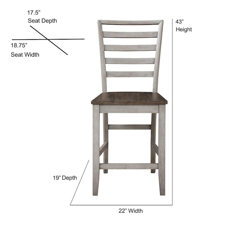 The Gray Barn Aldrich Two-tone 5-piece Counter Dining Set