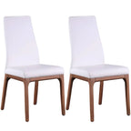 Somette Modern Contour Back Side Chair with Wood Base, Set of 2