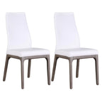 Somette Modern Contour Back Side Chair with Wood Base, Set of 2
