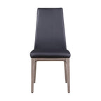 Somette Modern Contour Back Side Chair with Wood Base, Set of 2