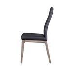 Somette Modern Contour Back Side Chair with Wood Base, Set of 2