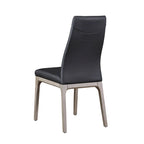 Somette Modern Contour Back Side Chair with Wood Base, Set of 2