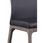 Somette Modern Contour Back Side Chair with Wood Base, Set of 2