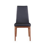 Somette Modern Contour Back Side Chair with Wood Base, Set of 2