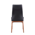 Somette Modern Contour Back Side Chair with Wood Base, Set of 2
