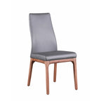 Somette Modern Contour Back Side Chair with Wood Base, Set of 2