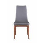 Somette Modern Contour Back Side Chair with Wood Base, Set of 2