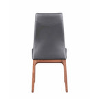 Somette Modern Contour Back Side Chair with Wood Base, Set of 2