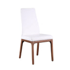 Somette Modern Contour Back Side Chair with Wood Base, Set of 2