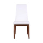 Somette Modern Contour Back Side Chair with Wood Base, Set of 2