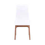 Somette Modern Contour Back Side Chair with Wood Base, Set of 2