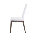 Somette Modern Contour Back Side Chair with Wood Base, Set of 2