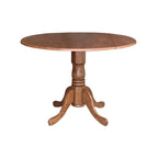 42 Drop Leaf Dining Table with 4 Ladderback Chairs - 5 Piece Set