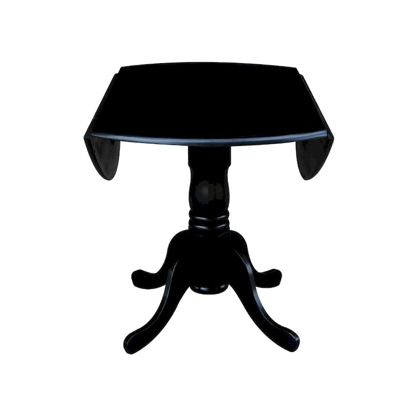 42 Drop Leaf Dining Table with 4 Ladderback Chairs - 5 Piece Set