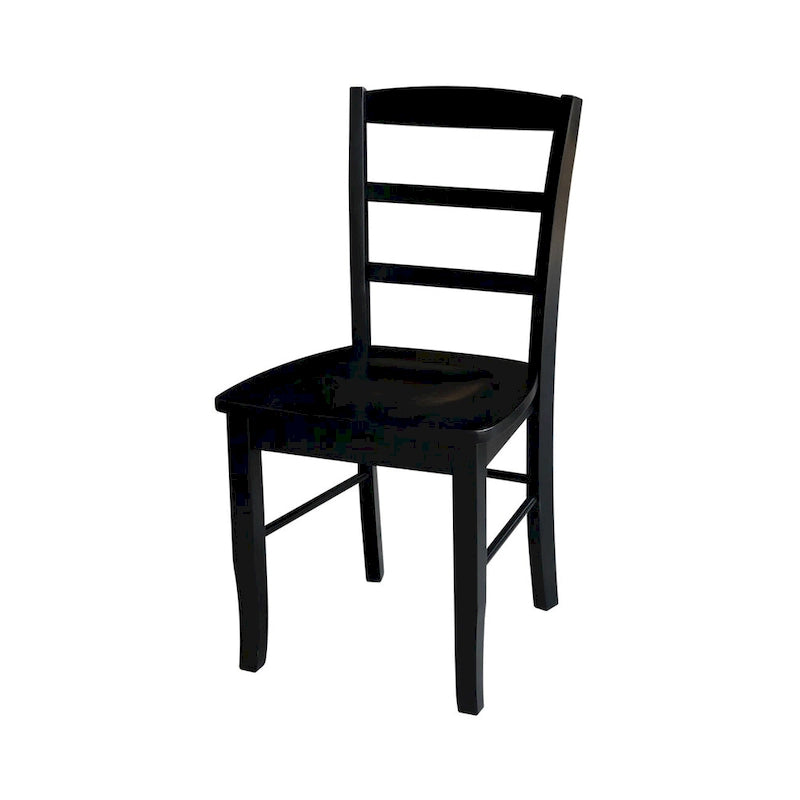 42 Drop Leaf Dining Table with 4 Ladderback Chairs - 5 Piece Set