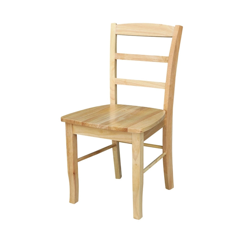 42 Drop Leaf Dining Table with 4 Ladderback Chairs - 5 Piece Set
