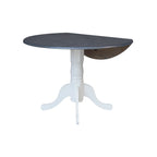 42 Drop Leaf Dining Table with 4 Ladderback Chairs - 5 Piece Set