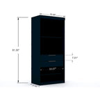 Mulberry 2.0 Sectional Modern Armoire Wardrobe Closet