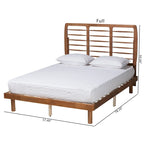 Petra Mid-Century Modern Wood Platform Bed