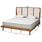 Petra Mid-Century Modern Wood Platform Bed