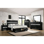 Balistrieri Contemporary Black 2-piece Nightstand and Chest Set by Silver Orchid