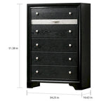 Balistrieri Contemporary Black 2-piece Nightstand and Chest Set by Silver Orchid