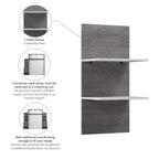 Cielo 20W Set of Floating Shelves for Cielo Murphy Bed by Bestar