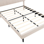 Merax Upholstered Platform Bed with Storage Headboard and USB Port