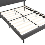 Merax Upholstered Platform Bed with Storage Headboard and USB Port