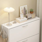 Shoe Cabinet for Entryway White Narrow Shoe Storage Cabinet Flip Down
