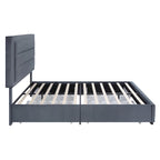 Furniture of America Naxime Modern 4-Drawer Fabric Platform Bed