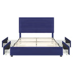 Furniture of America Naxime Modern 4-Drawer Fabric Platform Bed