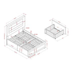Furniture of America Naxime Modern 4-Drawer Fabric Platform Bed