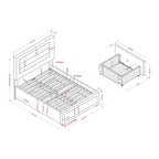 Furniture of America Naxime Modern 4-Drawer Fabric Platform Bed