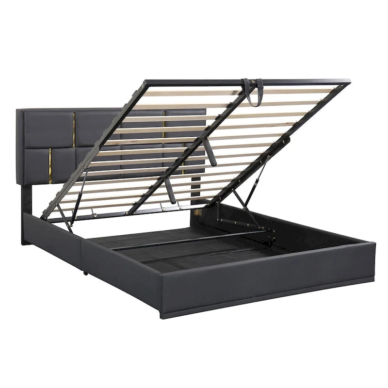 2-Pieces Bedroom Sets,Queen Size Upholstered Platform Bed