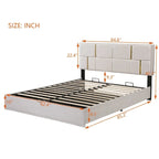 2-Pieces Bedroom Sets,Queen Size Upholstered Platform Bed