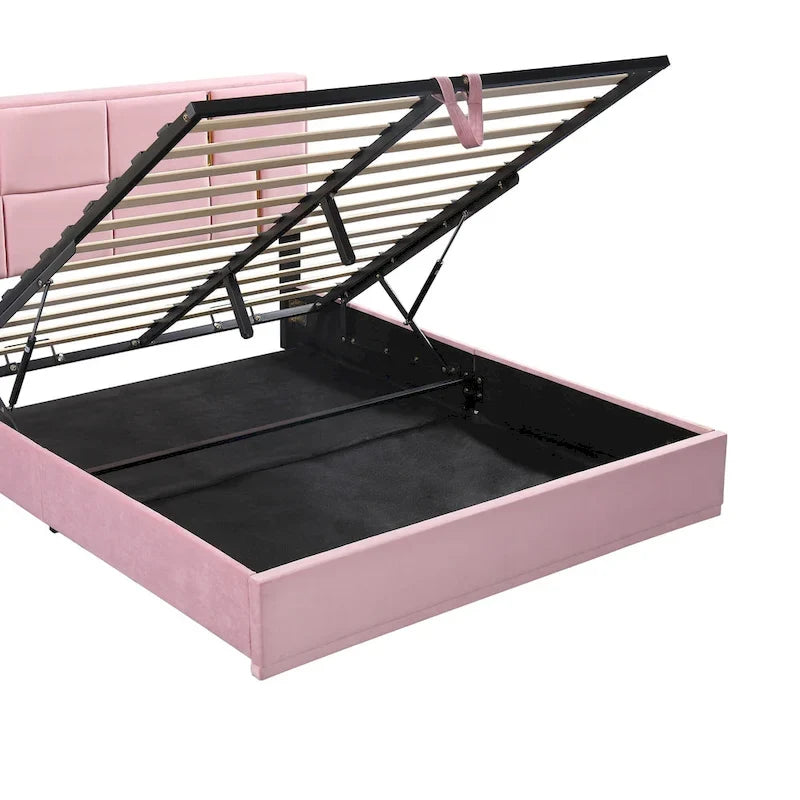 2-Pieces Bedroom Sets,Queen Size Upholstered Platform Bed