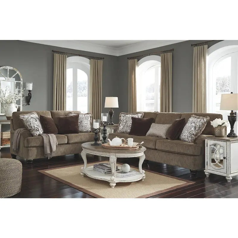Realyn Coffee Table - White/Brown - 48.13 W x 34 D x 19.88 H
