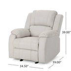 Mozelle Classic Fabric Gliding Recliner by Christopher Knight Home