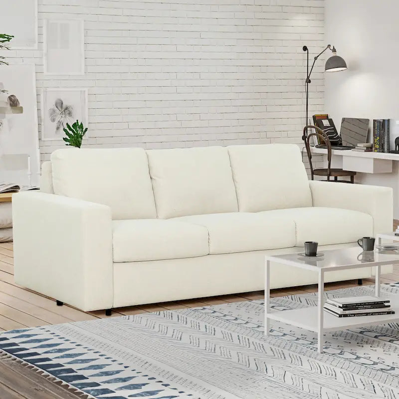 Stearns & Foster Paolo 82 in. Queen Sleeper Sofa with 5in Memory Foam Mattress
