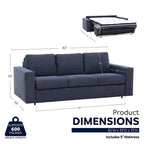 Stearns & Foster Paolo 82 in. Queen Sleeper Sofa with 5in Memory Foam Mattress