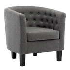 Corvus Oxonia Tufted Fabric Upholstered Club Chair