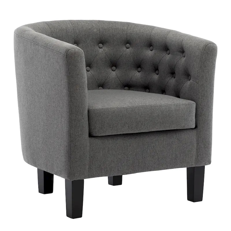 Corvus Oxonia Tufted Fabric Upholstered Club Chair