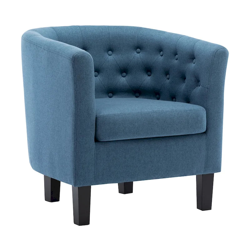 Corvus Oxonia Tufted Fabric Upholstered Club Chair