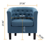 Corvus Oxonia Tufted Fabric Upholstered Club Chair