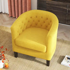 Corvus Oxonia Tufted Fabric Upholstered Club Chair