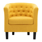 Corvus Oxonia Tufted Fabric Upholstered Club Chair