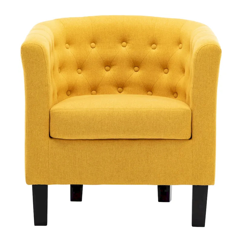 Corvus Oxonia Tufted Fabric Upholstered Club Chair